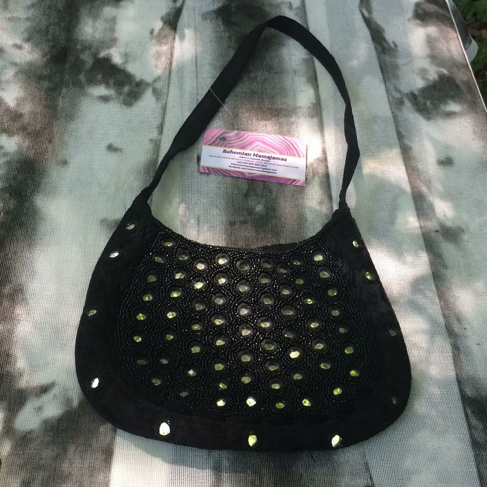 Mosaic Mirror and Beaded Purse India